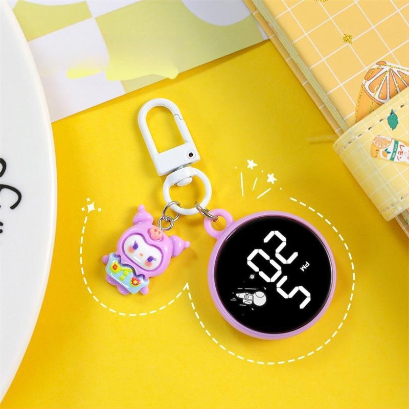 Uus loominguline kella ripats väike lihtne võtmehoidja seljakoti ripats veekindel puutetundlik õpilase LED-elektrooniline käekell