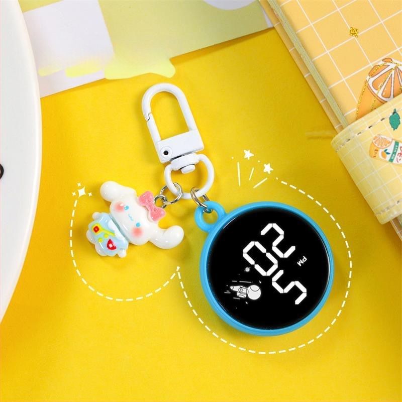 Uus loominguline kella ripats väike lihtne võtmehoidja seljakoti ripats veekindel puutetundlik õpilase LED-elektrooniline käekell