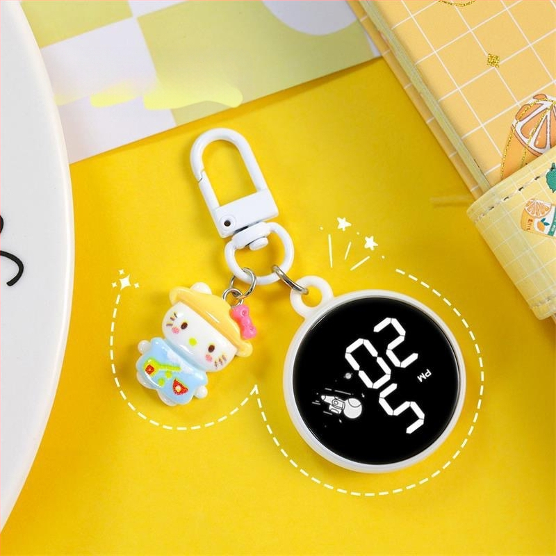 Uus loominguline kella ripats väike lihtne võtmehoidja seljakoti ripats veekindel puutetundlik õpilase LED-elektrooniline käekell