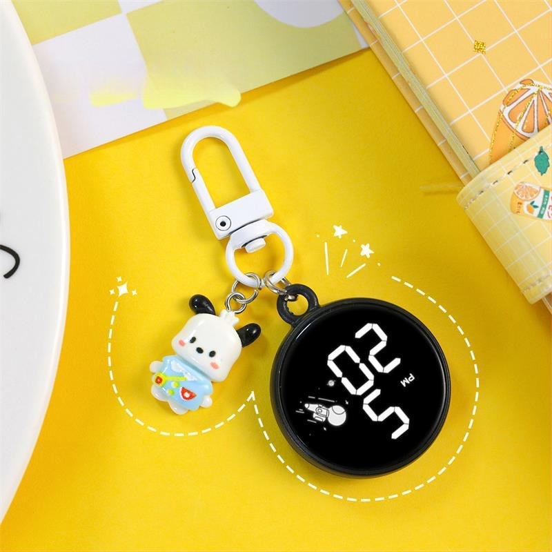 Uus loominguline kella ripats väike lihtne võtmehoidja seljakoti ripats veekindel puutetundlik õpilase LED-elektrooniline käekell