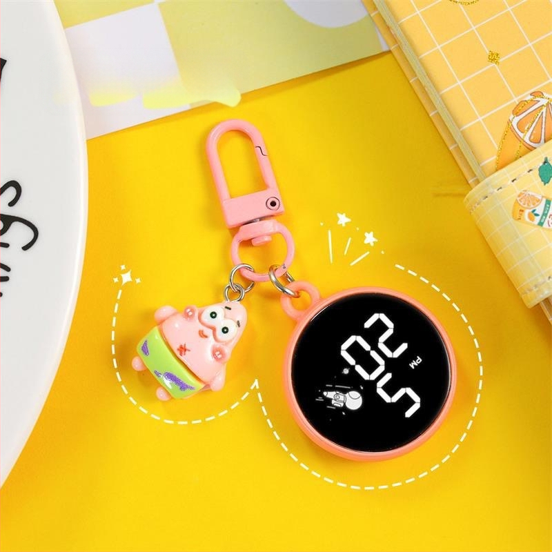 Uus loominguline kella ripats väike lihtne võtmehoidja seljakoti ripats veekindel puutetundlik õpilase LED-elektrooniline käekell