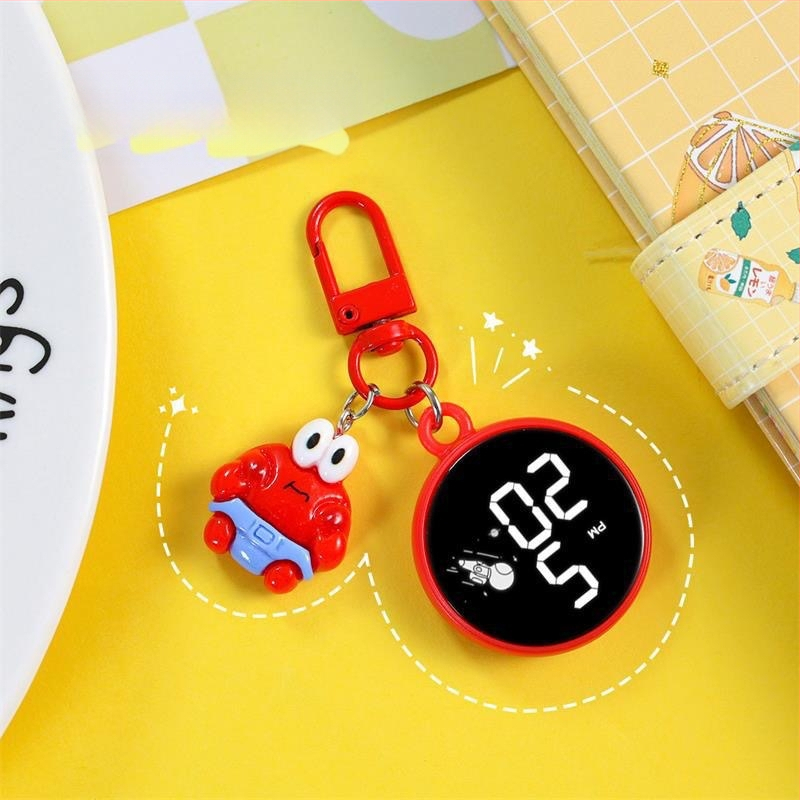 Uus loominguline kella ripats väike lihtne võtmehoidja seljakoti ripats veekindel puutetundlik õpilase LED-elektrooniline käekell
