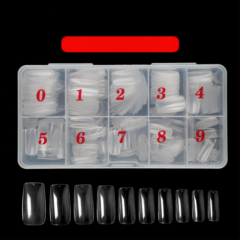 Maniküür 500-osaline karbis küünetükk läbipaistev täispasta poolpasta küünetükk kunstküünetükk läbipaistev prantsuse stiilis