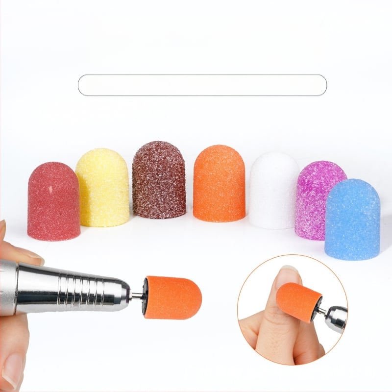 Kvaliteetne piiriülene poleerimispea, lihvimismüts, pediküür surnud naha konnasilmade eemaldamiseks, maniküüri poleerimislihv, trumlivõll, poleerimislihvimütsi komplekt