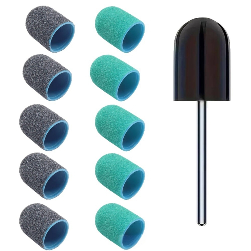 Kvaliteetne piiriülene poleerimispea, lihvimismüts, pediküür surnud naha konnasilmade eemaldamiseks, maniküüri poleerimislihv, trumlivõll, poleerimislihvimütsi komplekt