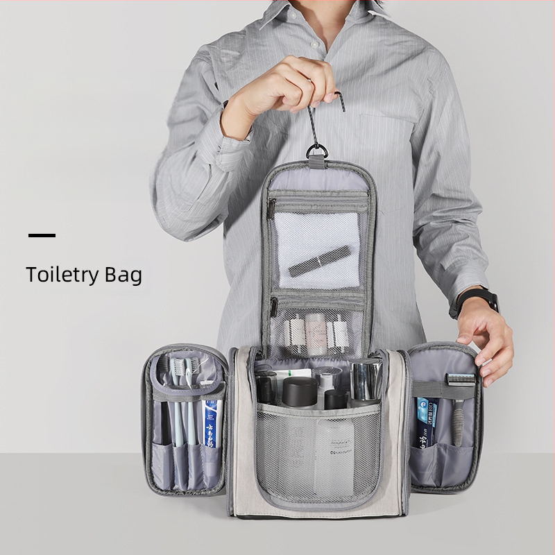 PU nahast suur tualett-tarvete ja meigikott, veekindel mitmekihiline hoiukott meestele, reisikott, konksuga, hulgimüük, veekindel ja suletud