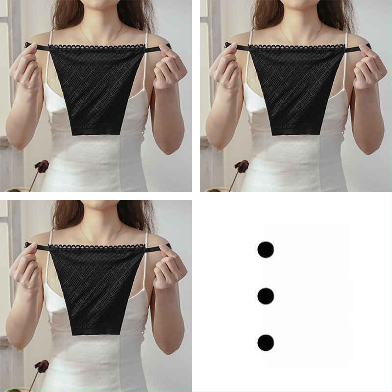 [1/2/3 tükki] kahekihiline pitsist rinnakaitse, ühes tükis kaitsev jooksmiseks mõeldud kaitse.