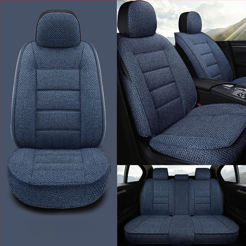 Autoistmepadi, universaalne igaks aastaajaks, uus suvine kõikehõlmav istmekate, linasest riidest autoistmepadi, täielikult ümbritsetud istmekate