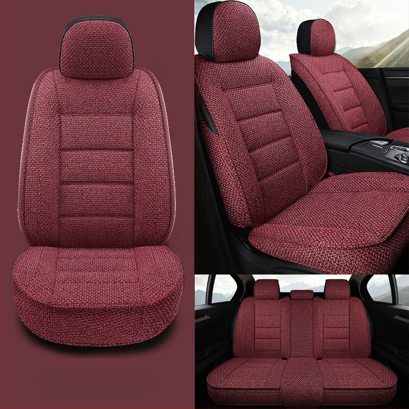 Autoistmepadi, universaalne igaks aastaajaks, uus suvine kõikehõlmav istmekate, linasest riidest autoistmepadi, täielikult ümbritsetud istmekate