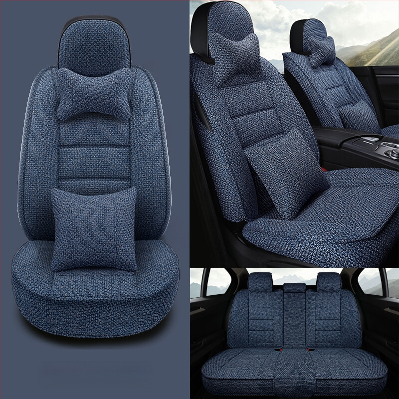 Autoistmepadi, universaalne igaks aastaajaks, uus suvine kõikehõlmav istmekate, linasest riidest autoistmepadi, täielikult ümbritsetud istmekate