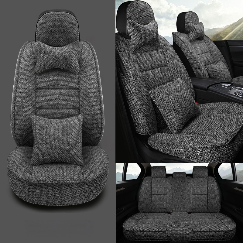 Autoistmepadi, universaalne igaks aastaajaks, uus suvine kõikehõlmav istmekate, linasest riidest autoistmepadi, täielikult ümbritsetud istmekate