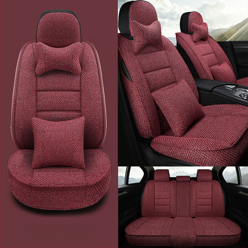 Autoistmepadi, universaalne igaks aastaajaks, uus suvine kõikehõlmav istmekate, linasest riidest autoistmepadi, täielikult ümbritsetud istmekate