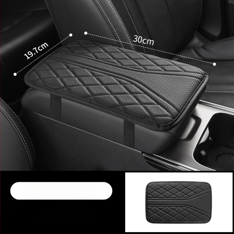 Piiriülese auto keskjuhtimisega käetoe kasti padi universaalne käetoe kasti kaitsekate tikitud turvapadja salongi muutmise tarvikud