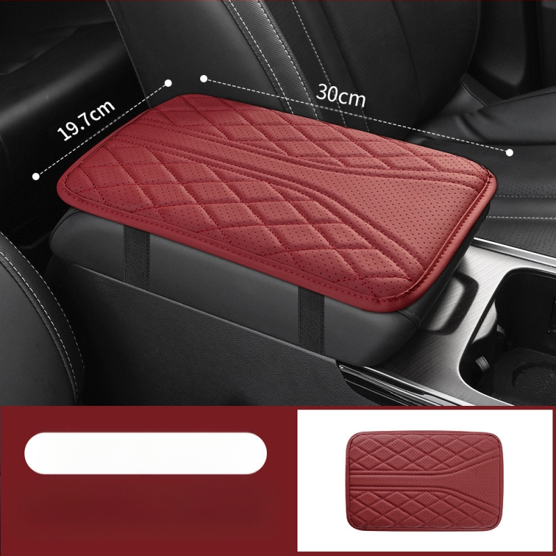 Piiriülese auto keskjuhtimisega käetoe kasti padi universaalne käetoe kasti kaitsekate tikitud turvapadja salongi muutmise tarvikud