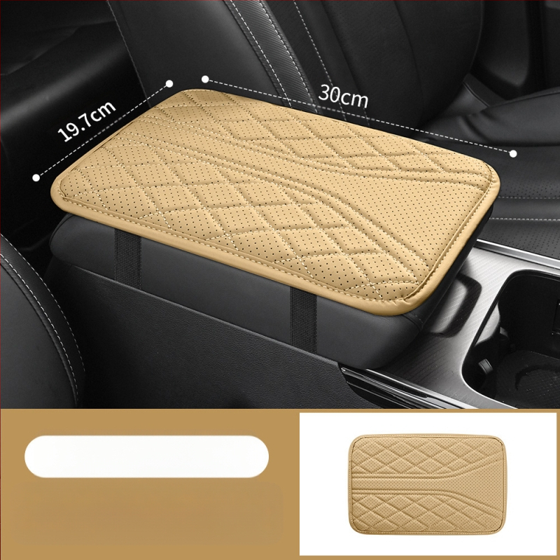 Piiriülese auto keskjuhtimisega käetoe kasti padi universaalne käetoe kasti kaitsekate tikitud turvapadja salongi muutmise tarvikud