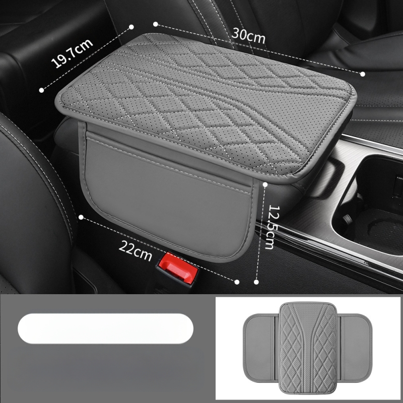 Piiriülese auto keskjuhtimisega käetoe kasti padi universaalne käetoe kasti kaitsekate tikitud turvapadja salongi muutmise tarvikud