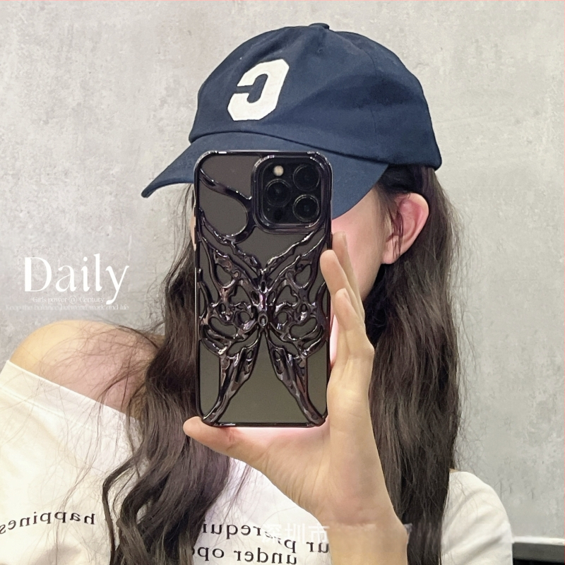 Sobib Iphone16Promax mobiiltelefoni ümbrisele, väljalõigatud jahutav galvaaniline liblikas Apple 16E kukkumisvastane kaitseümbris rist