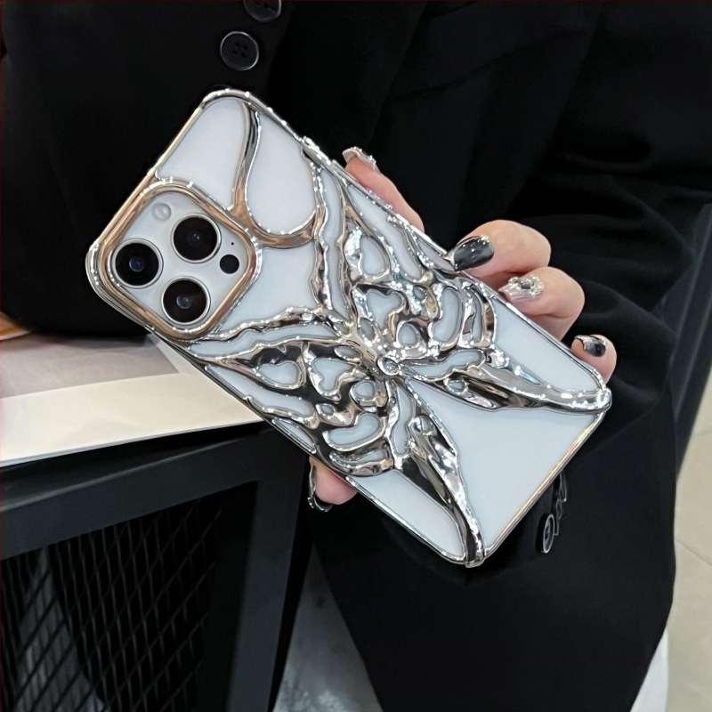 Sobib Iphone16Promax mobiiltelefoni ümbrisele, väljalõigatud jahutav galvaaniline liblikas Apple 16E kukkumisvastane kaitseümbris rist