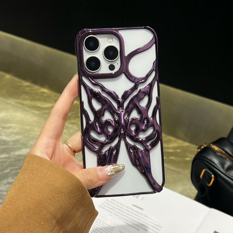 Sobib Iphone16Promax mobiiltelefoni ümbrisele, väljalõigatud jahutav galvaaniline liblikas Apple 16E kukkumisvastane kaitseümbris rist