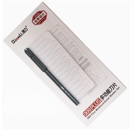 Potentsiaalselt uuenduslikud mobiiltelefonide remonditööriistad 007/008/009 Multifunktsionaalne ühe käepidemega professionaalne liimi eemaldamise terade komplekt