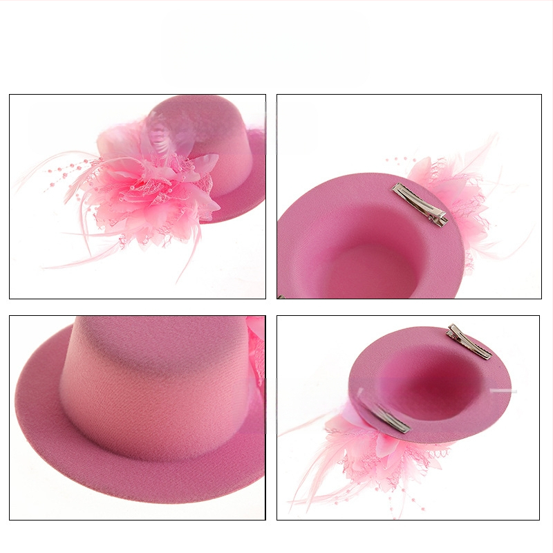 Amazoni Xiyin Temu enimmüüdud juuksenõeladega juukseaksessuaarid, uued sulgedest lilledega laste mütsid, tantsuetenduse peakatted