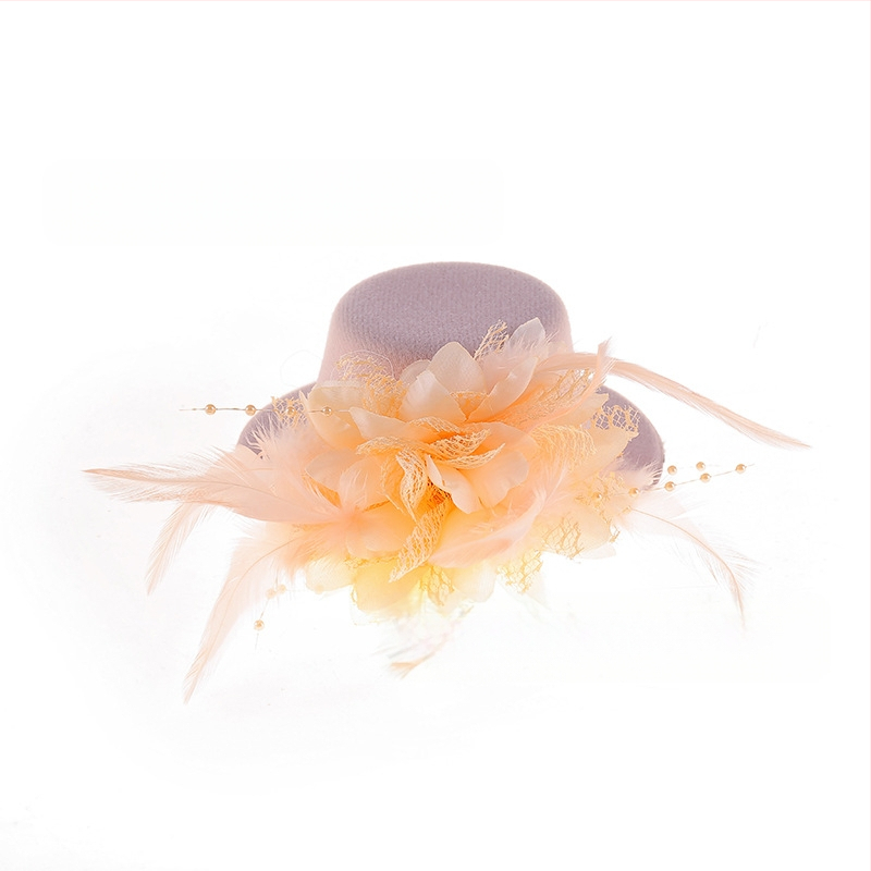 Amazoni Xiyin Temu enimmüüdud juuksenõeladega juukseaksessuaarid, uued sulgedest lilledega laste mütsid, tantsuetenduse peakatted