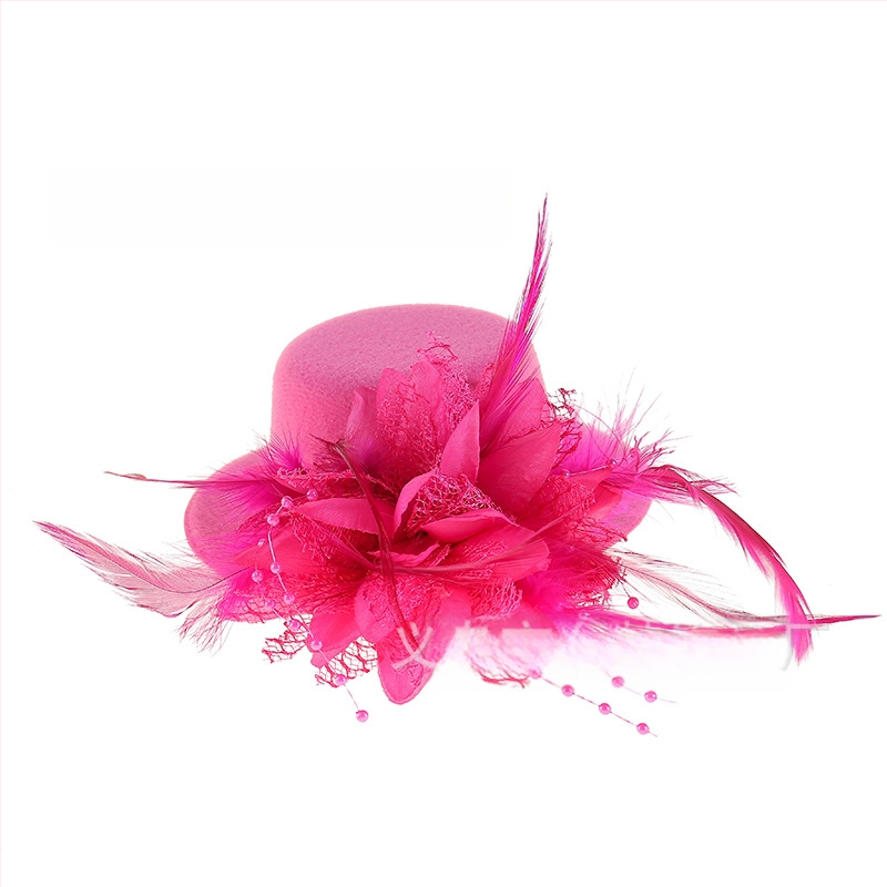 Amazoni Xiyin Temu enimmüüdud juuksenõeladega juukseaksessuaarid, uued sulgedest lilledega laste mütsid, tantsuetenduse peakatted