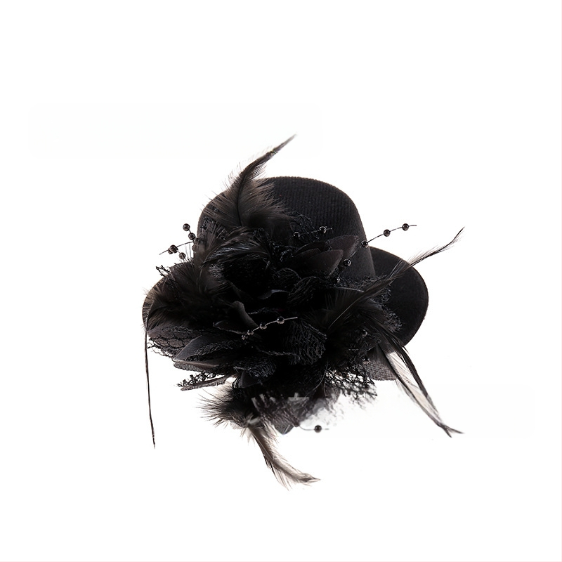 Amazoni Xiyin Temu enimmüüdud juuksenõeladega juukseaksessuaarid, uued sulgedest lilledega laste mütsid, tantsuetenduse peakatted