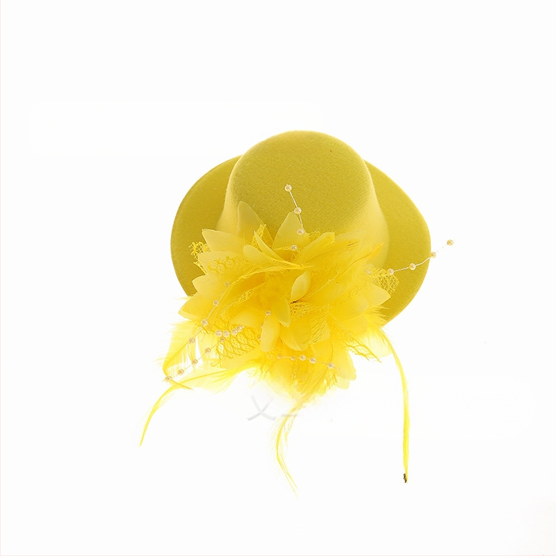 Amazoni Xiyin Temu enimmüüdud juuksenõeladega juukseaksessuaarid, uued sulgedest lilledega laste mütsid, tantsuetenduse peakatted