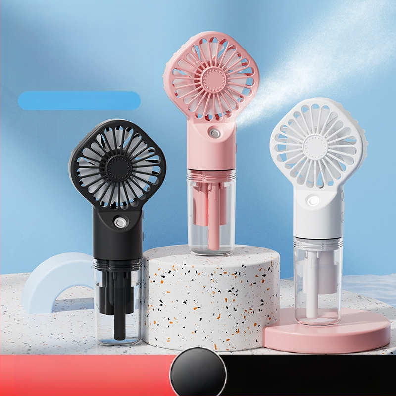 Originaalne tehase otsetarne näidis F3 seeria pihustusventilaator kontorilaua klambriga ventilaator niisutava vee käeshoitav ventilaator