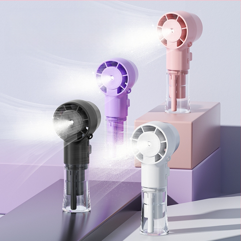 Originaalne tehase otsetarne näidis F3 seeria pihustusventilaator kontorilaua klambriga ventilaator niisutava vee käeshoitav ventilaator