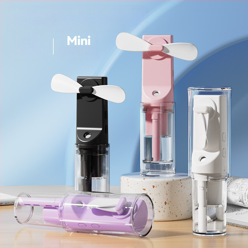 Originaalne tehase otsetarne näidis F3 seeria pihustusventilaator kontorilaua klambriga ventilaator niisutava vee käeshoitav ventilaator