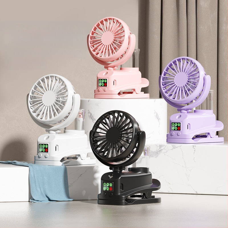 Originaalne tehase otsetarne näidis F3 seeria pihustusventilaator kontorilaua klambriga ventilaator niisutava vee käeshoitav ventilaator