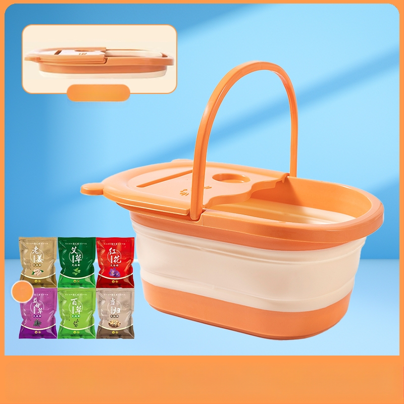 Pėdų vonios kibiras sulankstomas buitinis sutirštintas izoliacinis sluoksnis virš blauzdos, naujas nešiojamas pėdų vonios pėdų masažinis baseinas