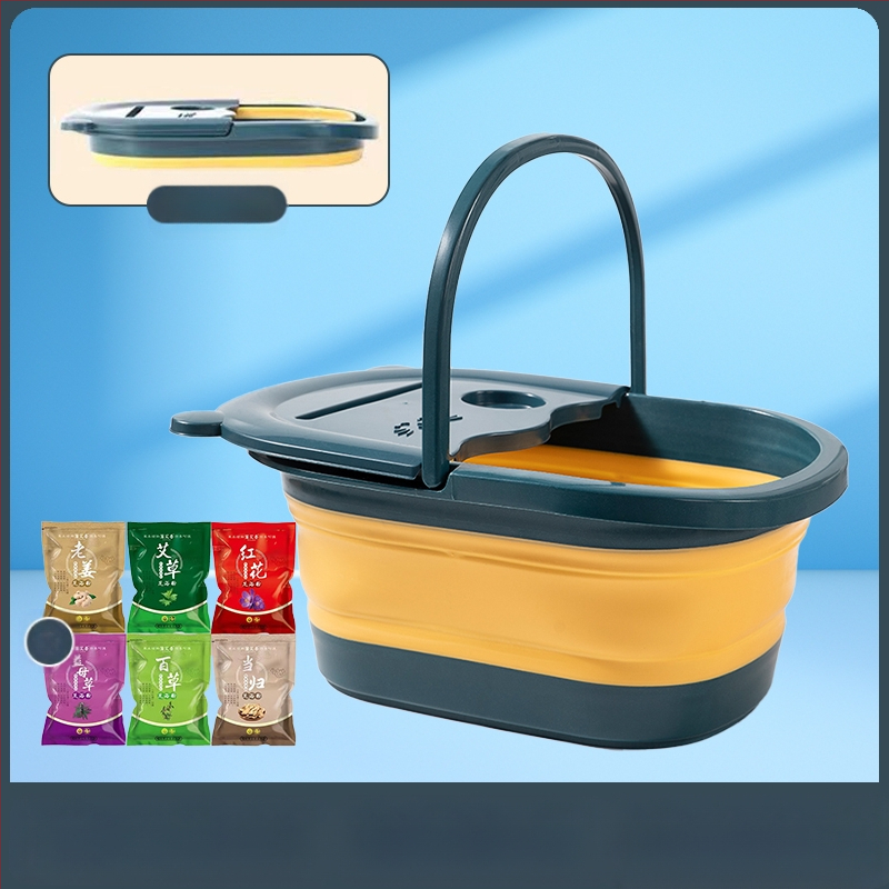 Pėdų vonios kibiras sulankstomas buitinis sutirštintas izoliacinis sluoksnis virš blauzdos, naujas nešiojamas pėdų vonios pėdų masažinis baseinas