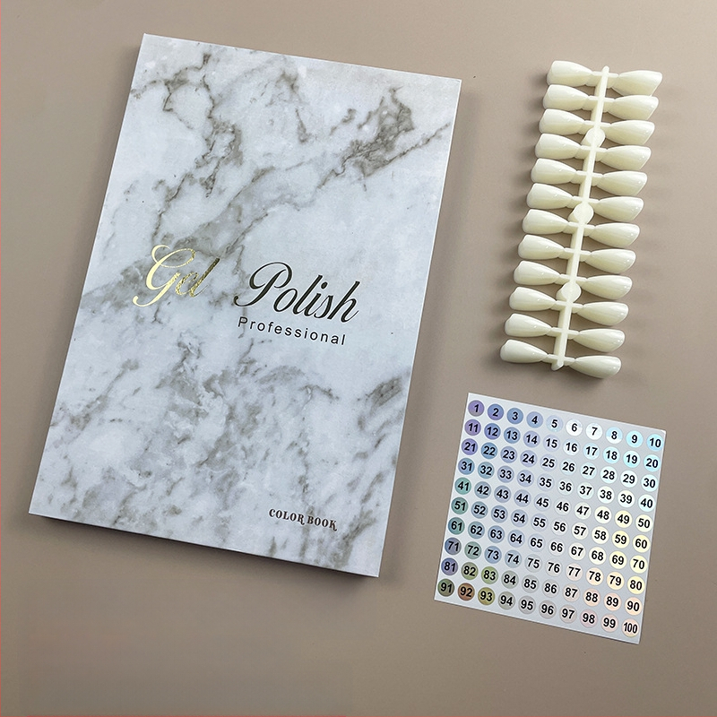 Piiriülene kuummüügis maniküür marmorist värviplaat lihtne värvikaardi ekraan küünelakiliimi näidise näidisraamat