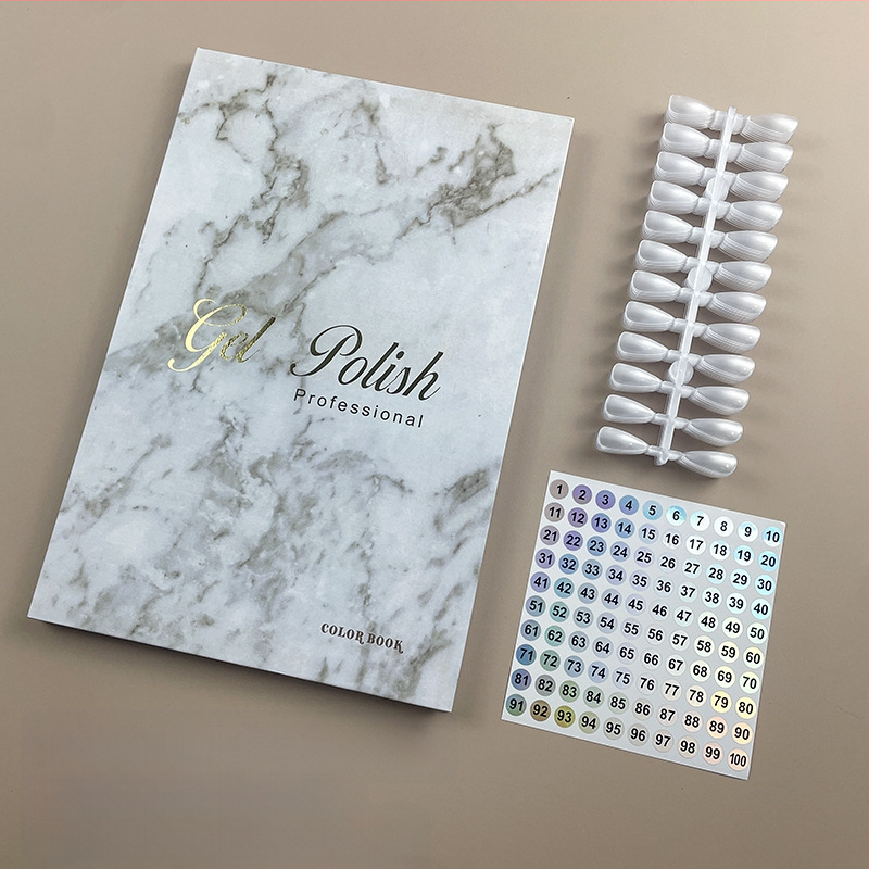 Piiriülene kuummüügis maniküür marmorist värviplaat lihtne värvikaardi ekraan küünelakiliimi näidise näidisraamat