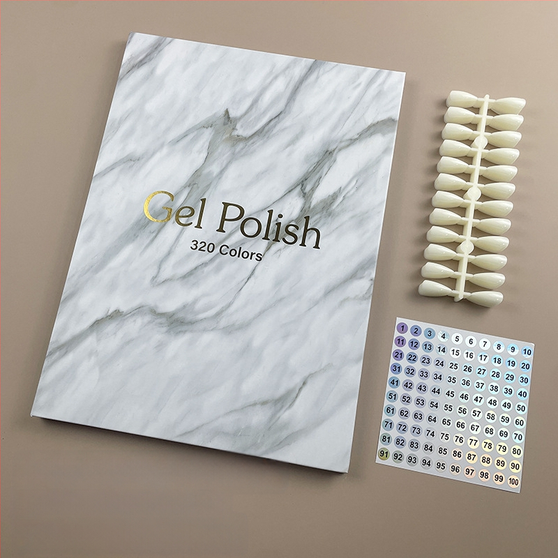 Piiriülene kuummüügis maniküür marmorist värviplaat lihtne värvikaardi ekraan küünelakiliimi näidise näidisraamat