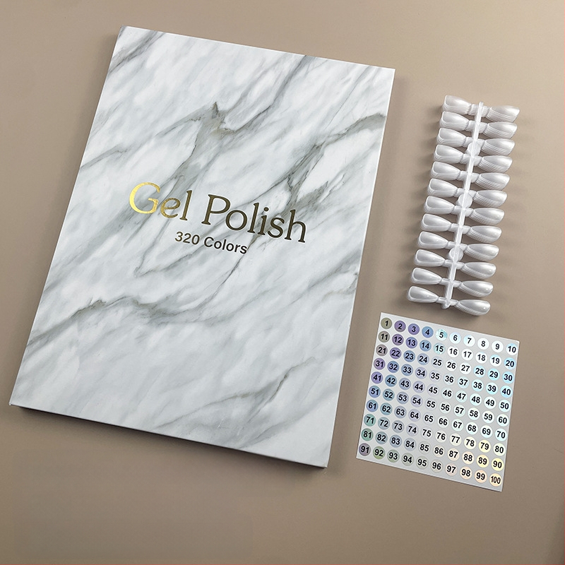Piiriülene kuummüügis maniküür marmorist värviplaat lihtne värvikaardi ekraan küünelakiliimi näidise näidisraamat