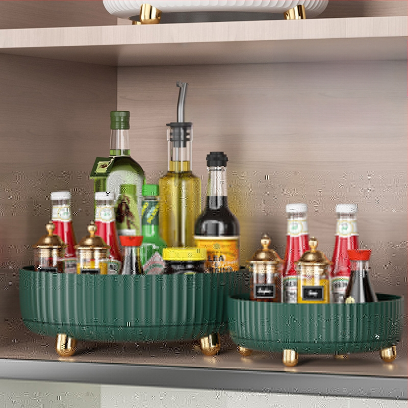 Pöörlev kosmeetika hoiukarp 360-kraadine nahahooldustoodete hoiuriiul Tualettlaua hoiualus Pöörlev hoiukarp