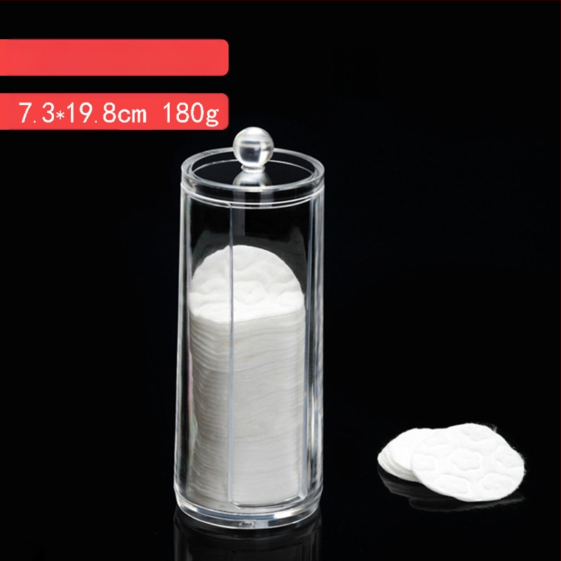 Loominguline läbipaistev vatitupsu hoiukarp Kristallekrüülist tolmukindel meigivatitupsu karp kosmeetika korraldamiseks