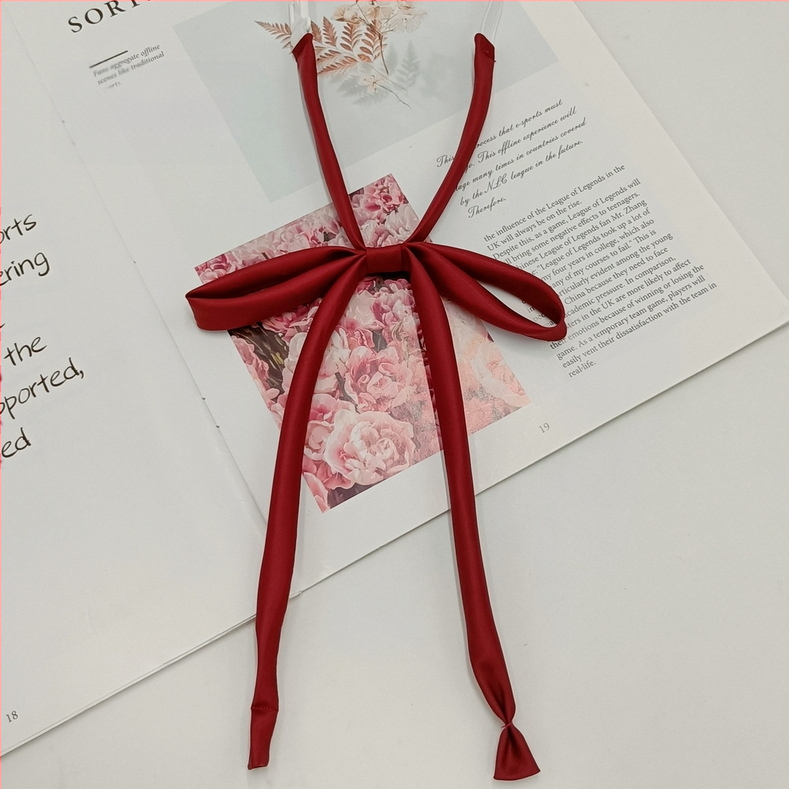 Laos hulgimüügis lipsuvaba köiest paelast ühevärviline lips Jaapani kolledži stiilis JK vormiriietus õhuke pika sangaga kikilips naistele