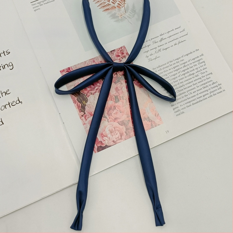 Laos hulgimüügis lipsuvaba köiest paelast ühevärviline lips Jaapani kolledži stiilis JK vormiriietus õhuke pika sangaga kikilips naistele