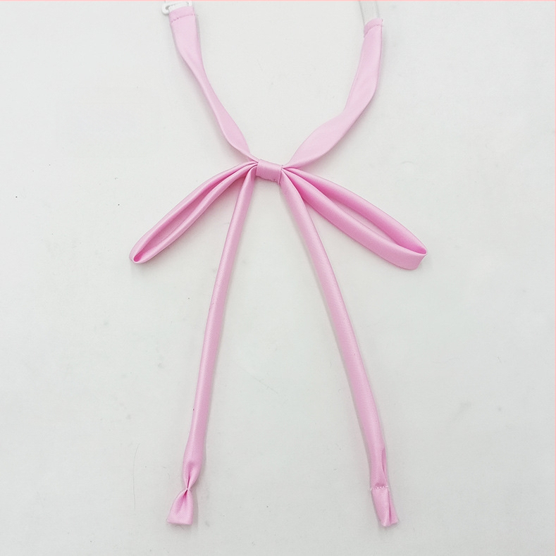 Laos hulgimüügis lipsuvaba köiest paelast ühevärviline lips Jaapani kolledži stiilis JK vormiriietus õhuke pika sangaga kikilips naistele