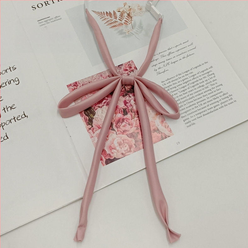 Laos hulgimüügis lipsuvaba köiest paelast ühevärviline lips Jaapani kolledži stiilis JK vormiriietus õhuke pika sangaga kikilips naistele