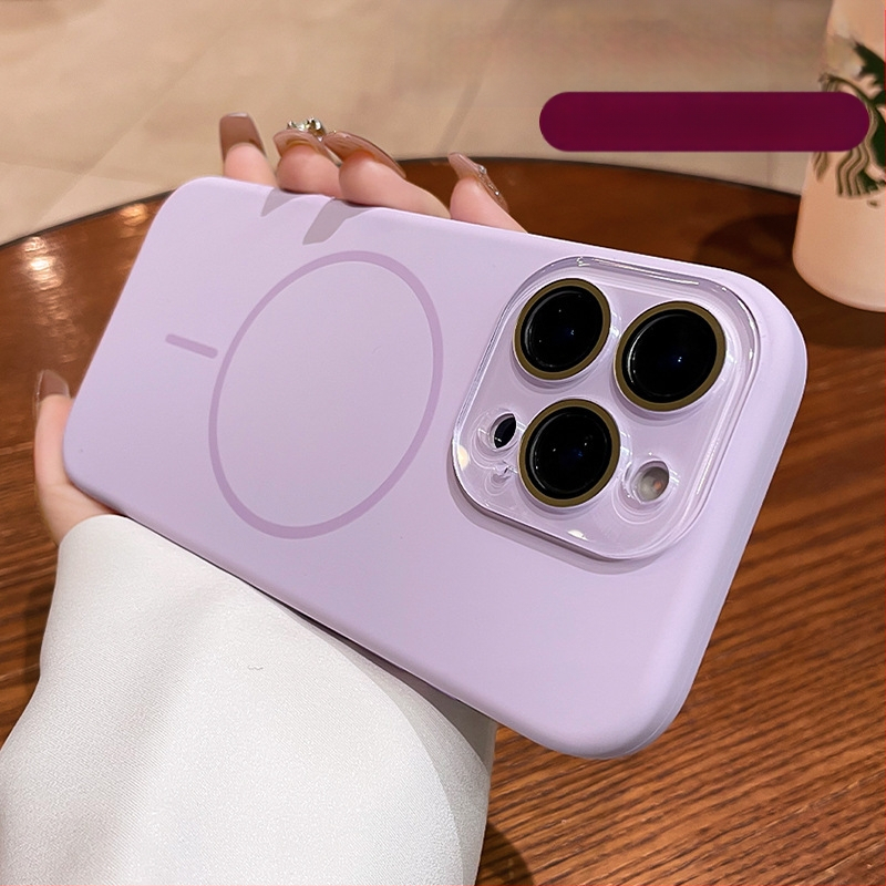 Kevad- ja suveuue peene rõngaga magnetiline imemiskinnitus Apple 16 Promax vedelsilikoonist 15 telefoniümbrisele koos kilega.