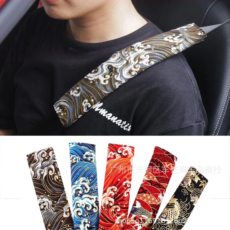 Auto õlakate Jaapani ja tuuliku turvavöö kaitsekate Auto kaitsekate Turvavöö katte kaunistus