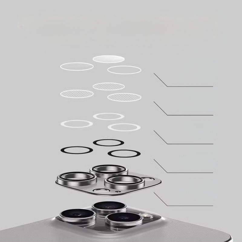 Apple 16Promax филм за обектив Iphone16 стикер за задна камера плюс метален пръстен на обектива с пълно покритие