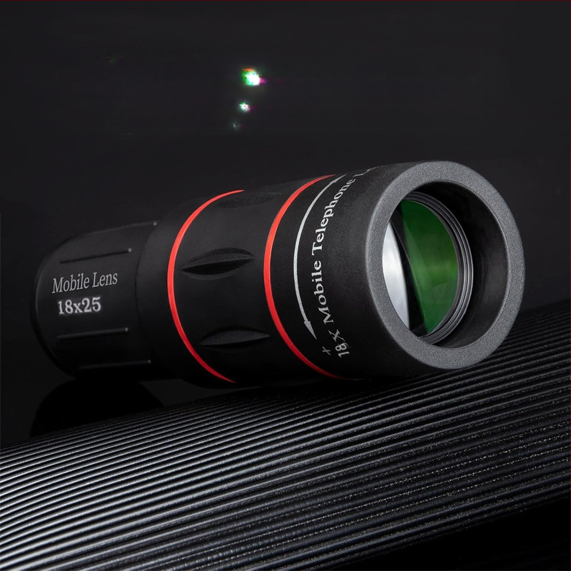 Tootja varustab mobiiltelefoni teleobjektiivi 18X monokulaarset universaalset teleobjektiivi kontsertidele, kaasaskantavat teleskoopi fotograafiaks