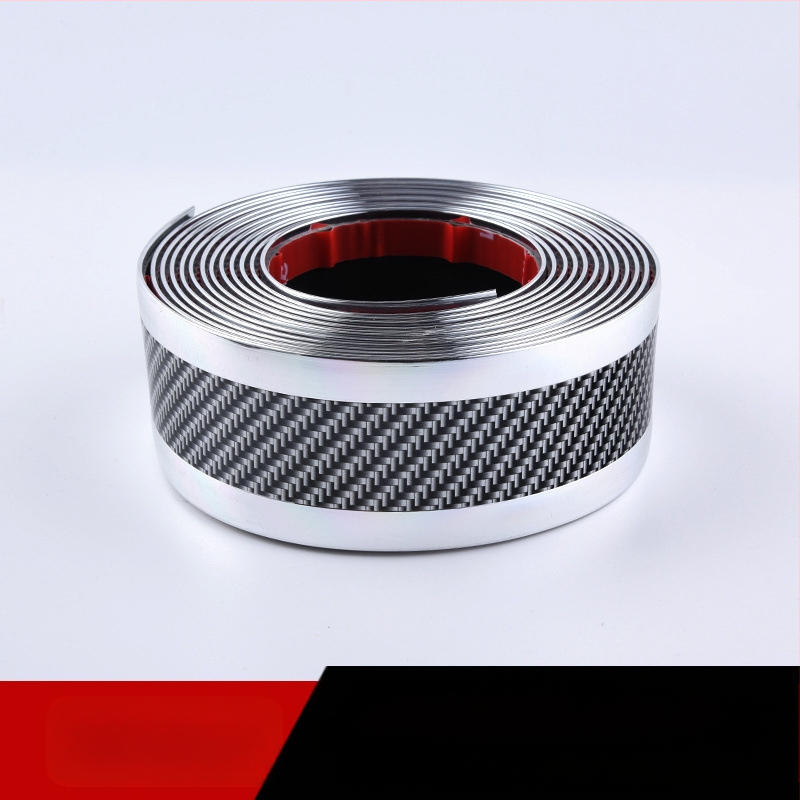 Auto lävepaku kaitseriba pedaalile, universaalne süsinikkiust kaitseriba, ukse serva kokkupõrkevastane plaaster tehasest